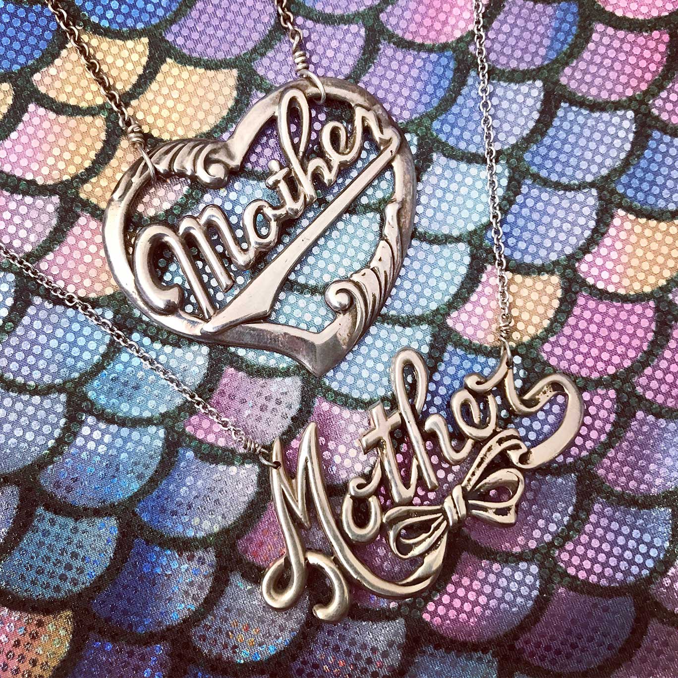 Mother in Script Necklace - Image 5