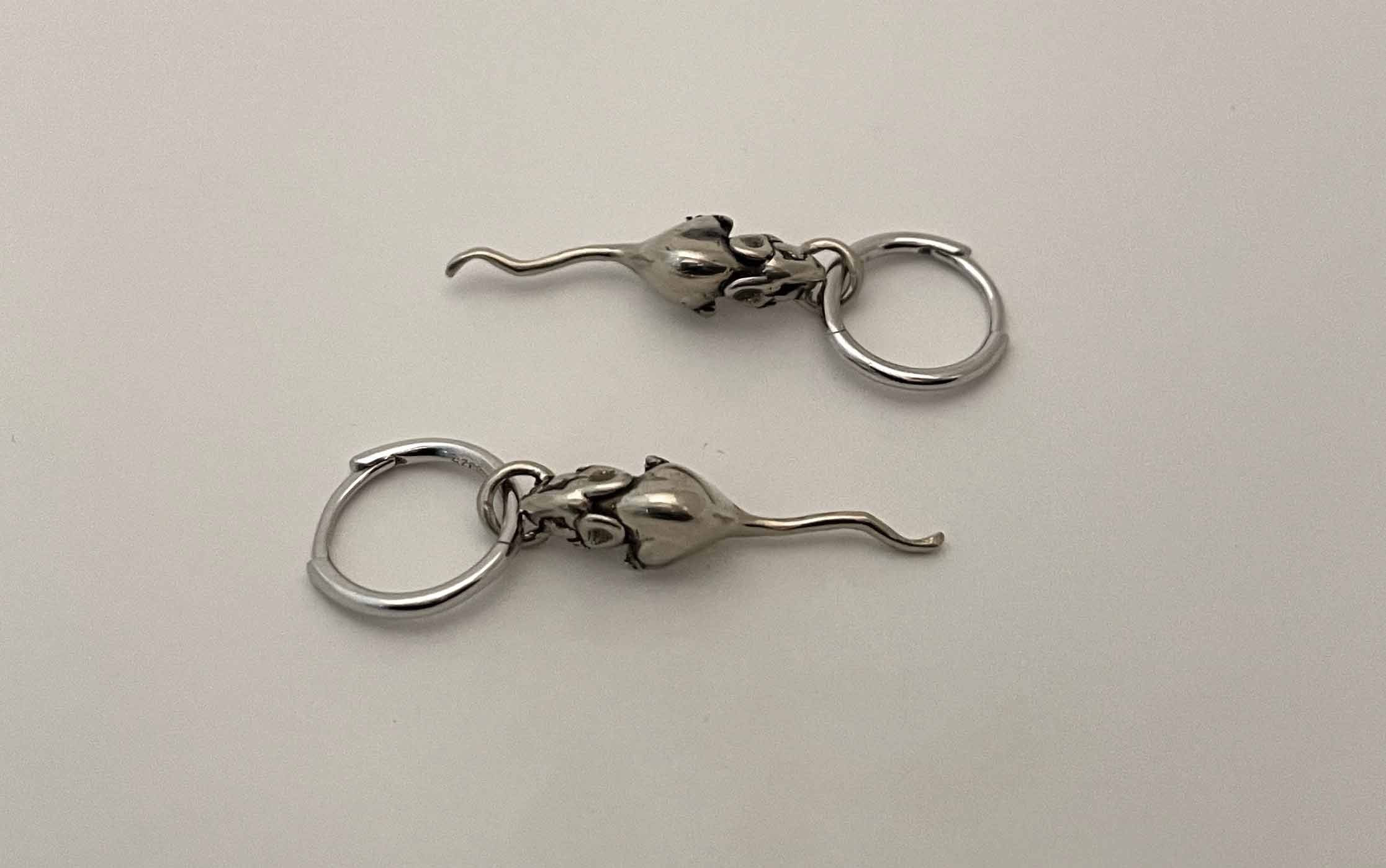 Rat Hoop Earrings Ready to Ship - Image 4