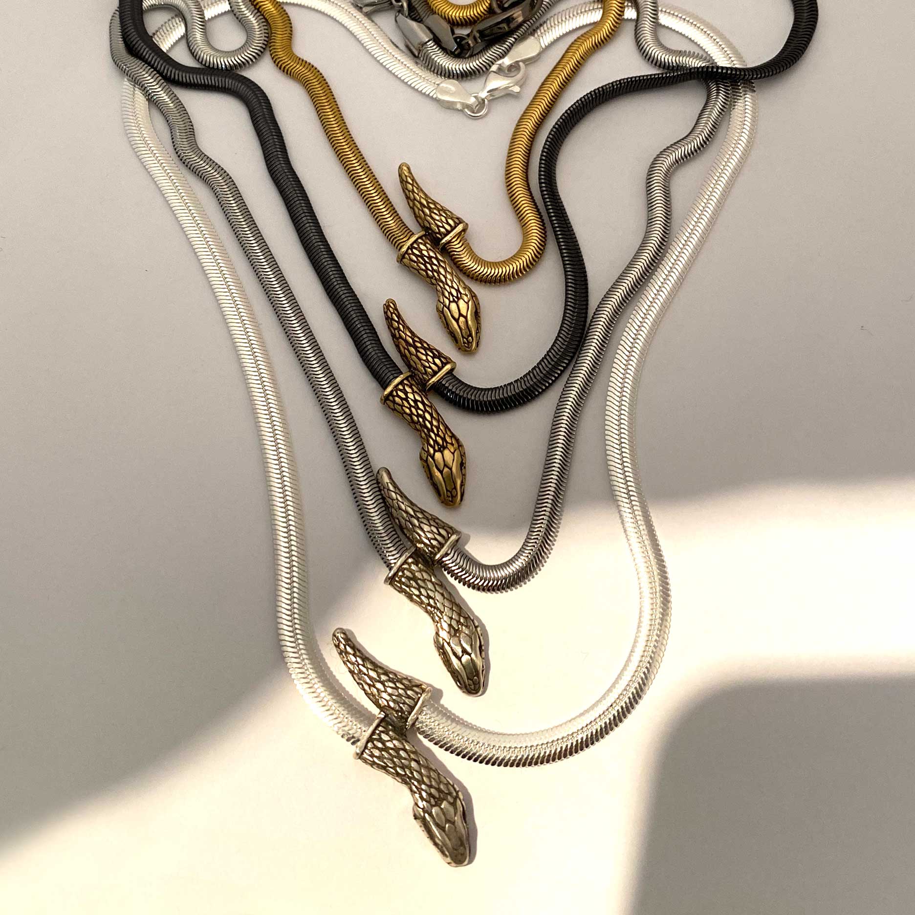 Snake Chain Necklace in sterling silver - Image 5