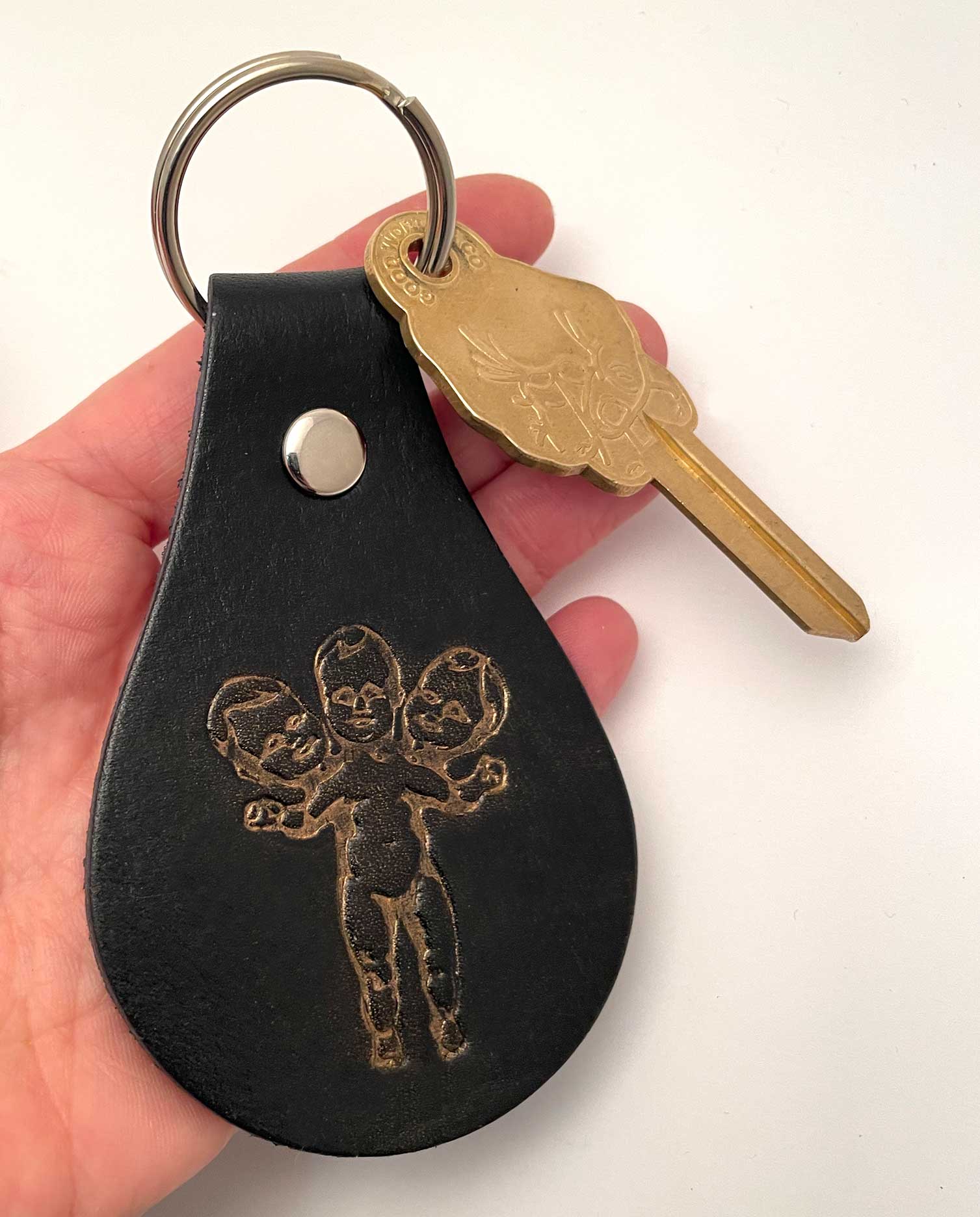 Three Headed Baby Keychain FOB - Image 5