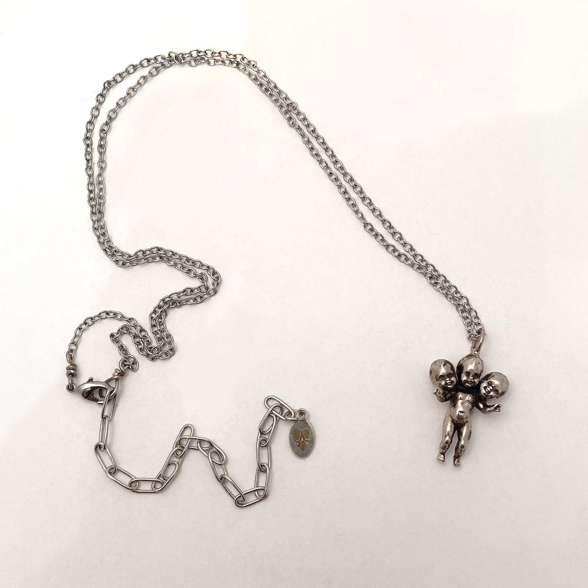Three Headed Baby Necklace - Image 2